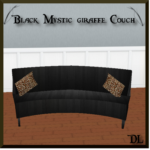 Black Mystic giraffe Couch