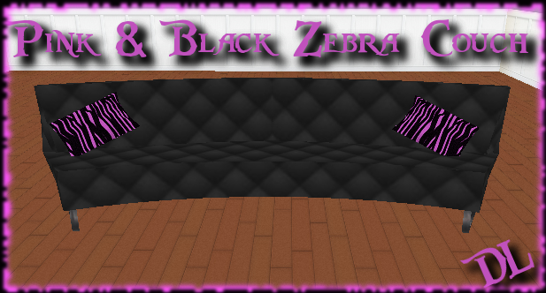 Mystic Zebra Pink &amp; Black Couch