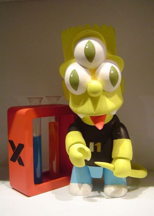 Custom Bart Simpson Qee World Tour