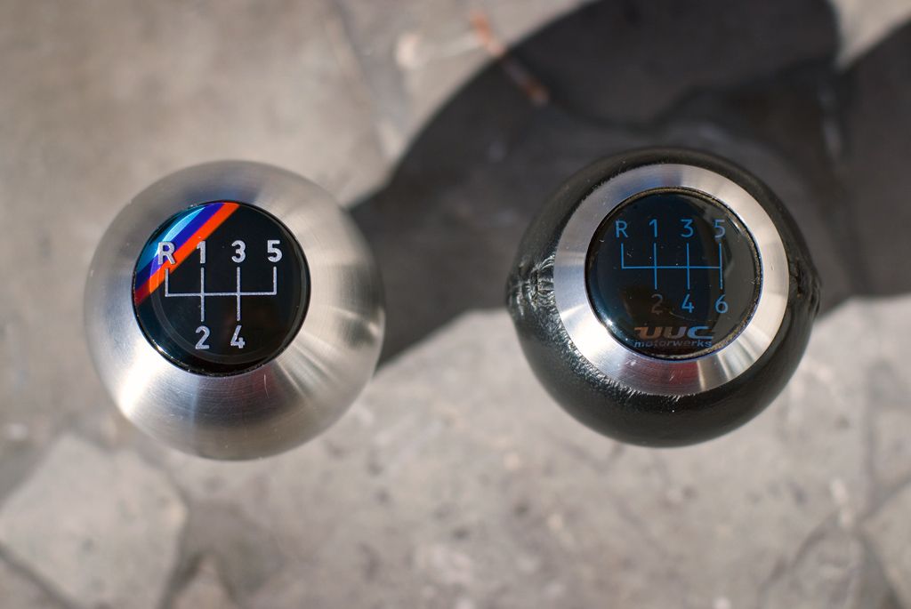 UUC RK6A & RK6L stainless & leather shift knobs for sale