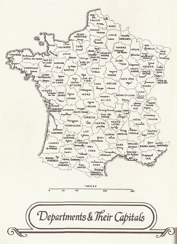 departments of france map. departments of France and