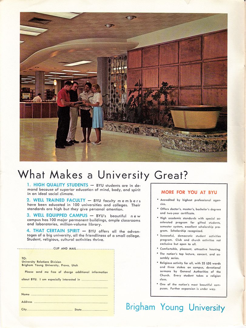 The Whole Year Through BYU ad campaign, 1963 Â» Latterday
