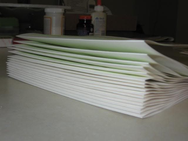 finished cards Stack of dried cards