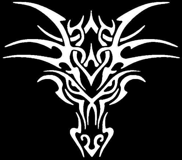 tribal_dragon_head tattoo. Tribal Dragon Head Tattoo Design