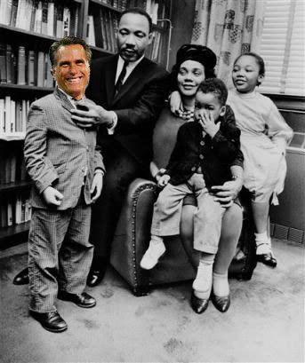 Mitt Romney with Martin Luther King Pictures, Images and Photos