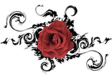 Modern rose tattoo design