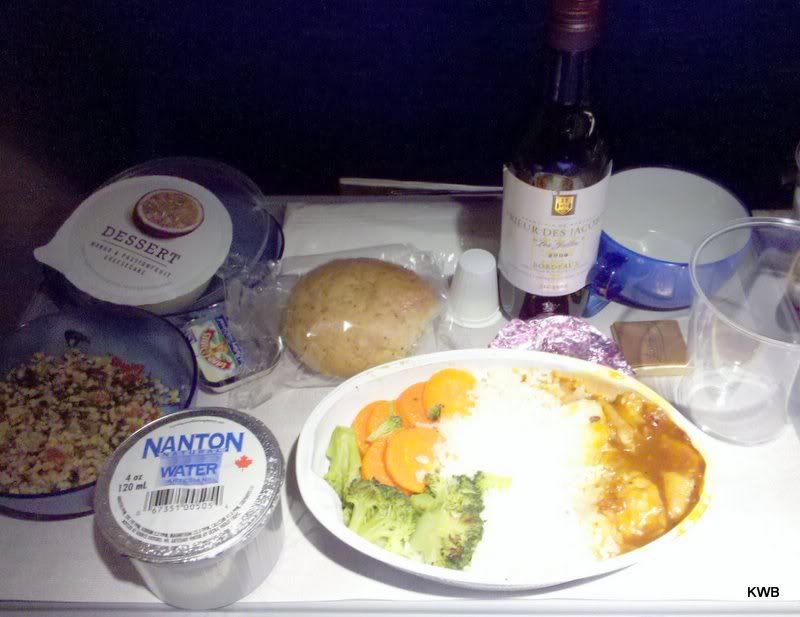 British Airways meal Complete and rather palatable meal, with alcohol, included in the British Airways ticket price.