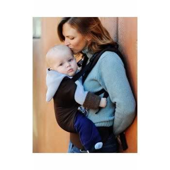 Baby in a front backpack carrier