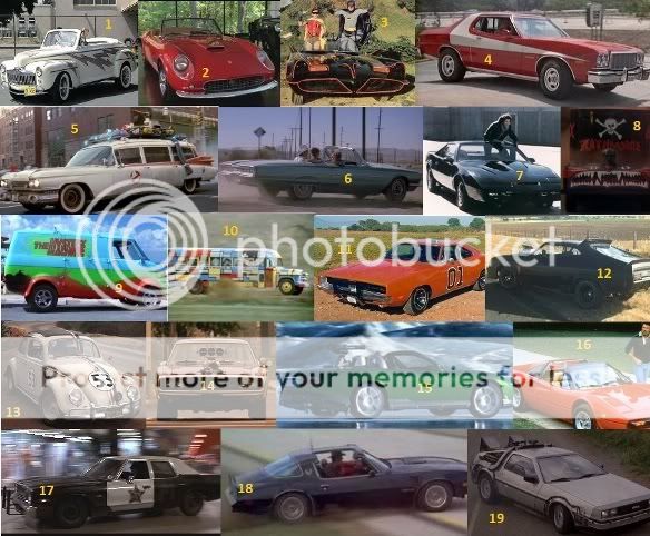 Famous Hollywood movie and TV cars (pics) Quiz - By midlifecrisis