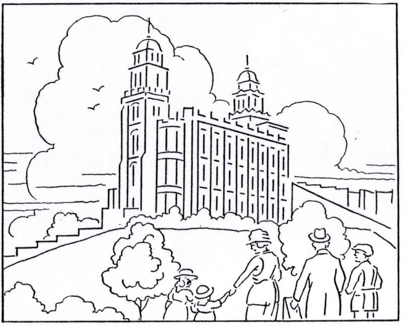 Mormon History Coloring Book, 1923: August, “Temple Building” » Latter ...