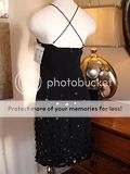 NWT $295 Beaded CACHE Little Black COCKTAIL Formal DRESS 12  