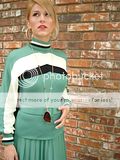   70s LILLIE RUBEN Colorblock ACCORDIAN PLEATED Avante Garde DRESS M L